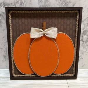 Handmade Rustic Pumpkin Wall Art